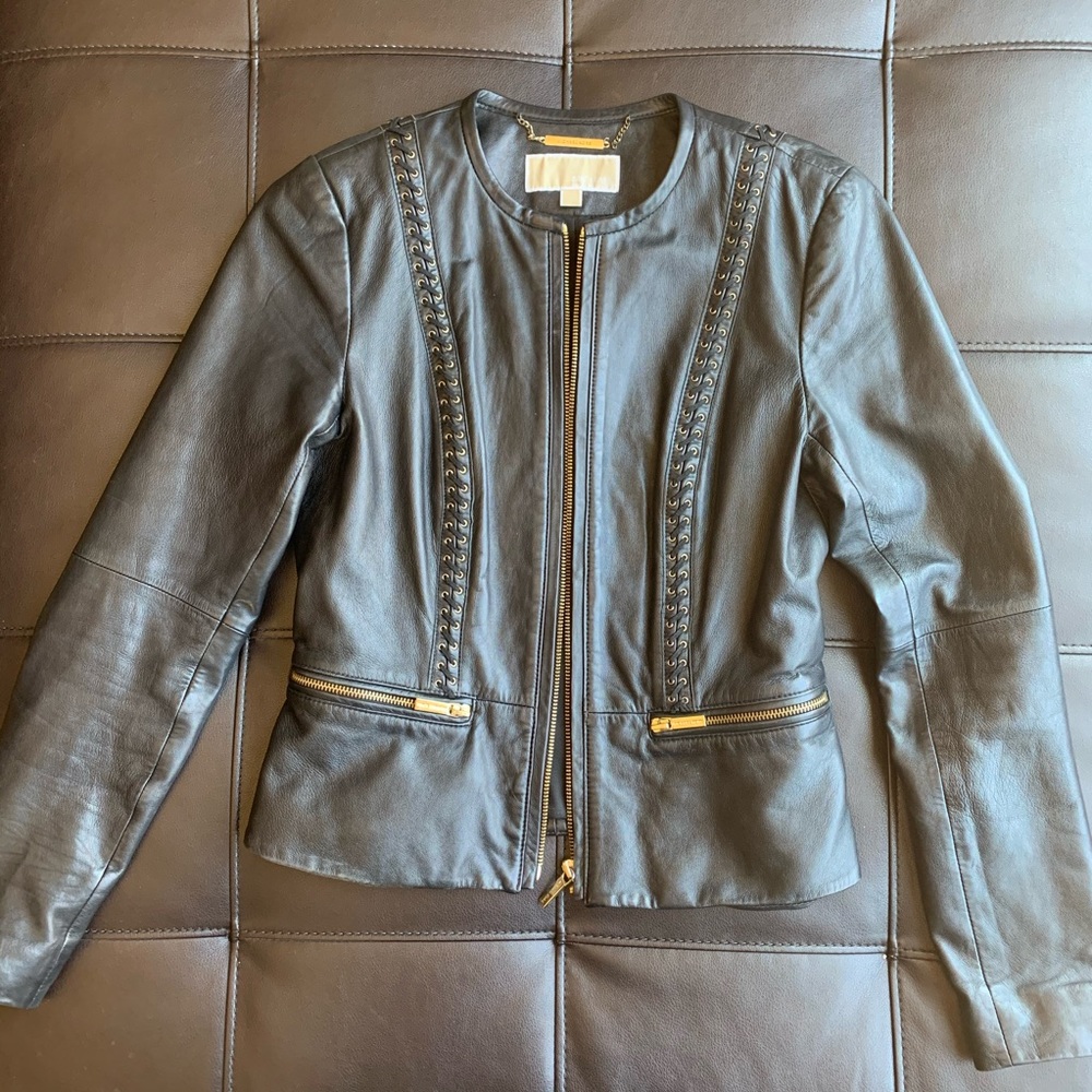 Michael kors leather jacket